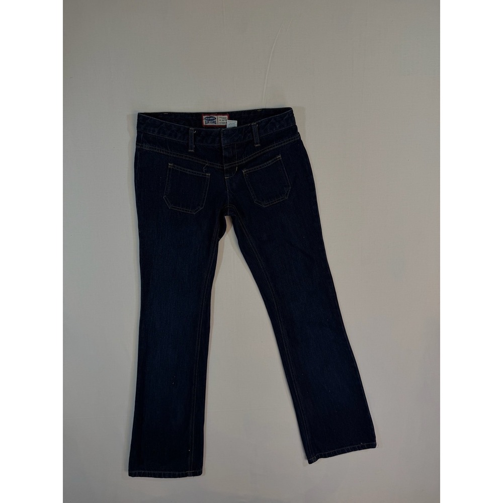 Old Navy Blue Jeans Womens 2 Dark Wash Low Rise Straight Leg Y2K Denim Pockets